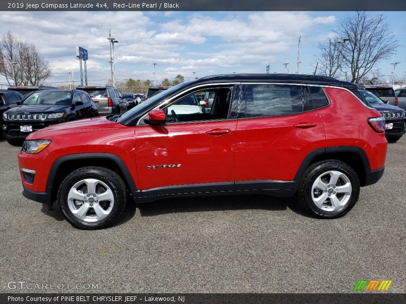 Red-Line Pearl / Black 2019 Jeep Compass Latitude 4x4