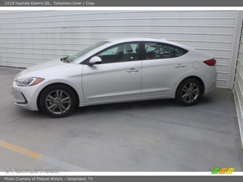 Symphony Silver / Gray 2018 Hyundai Elantra SEL