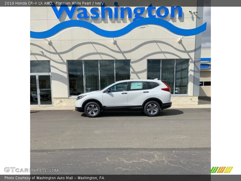Platinum White Pearl / Ivory 2019 Honda CR-V LX AWD