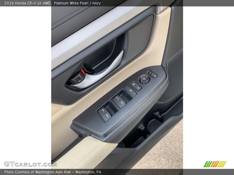 Platinum White Pearl / Ivory 2019 Honda CR-V LX AWD