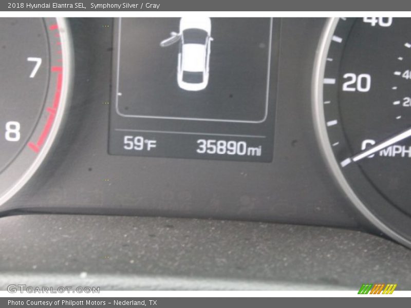 Symphony Silver / Gray 2018 Hyundai Elantra SEL