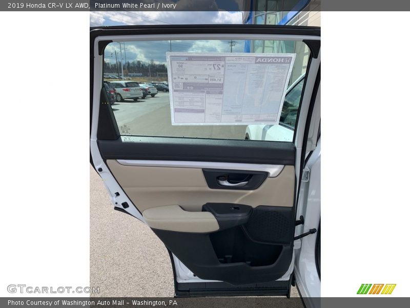 Platinum White Pearl / Ivory 2019 Honda CR-V LX AWD