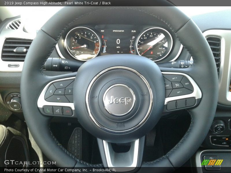 Pearl White Tri–Coat / Black 2019 Jeep Compass High Altitude