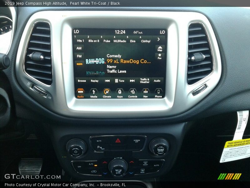 Pearl White Tri–Coat / Black 2019 Jeep Compass High Altitude