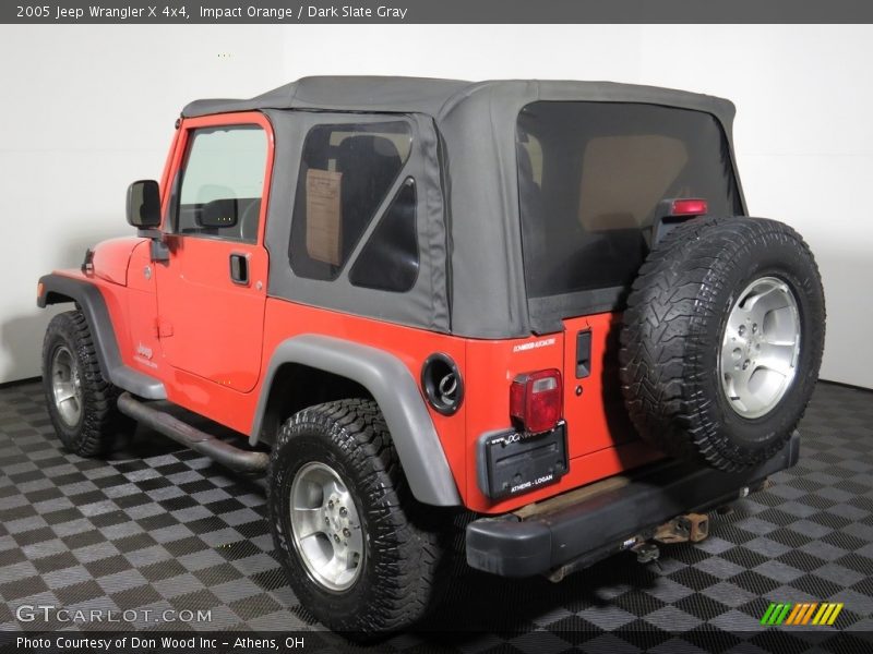 Impact Orange / Dark Slate Gray 2005 Jeep Wrangler X 4x4