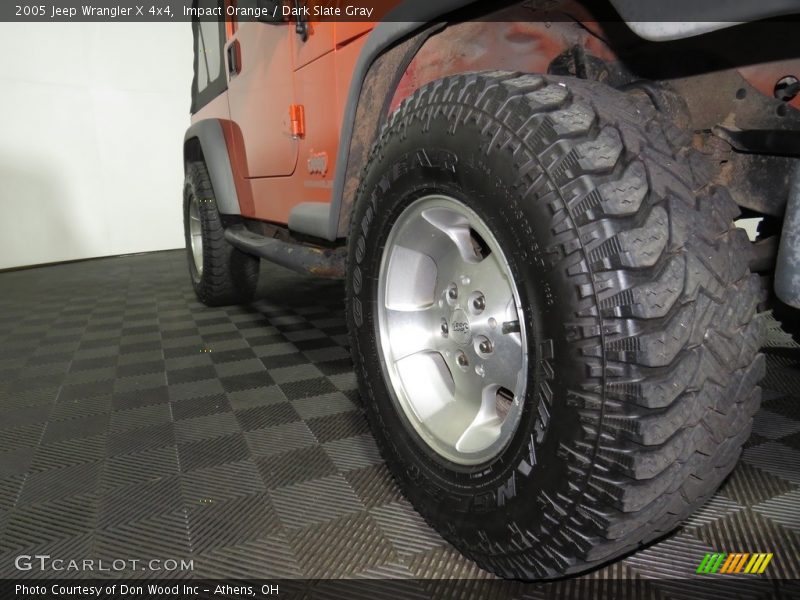 Impact Orange / Dark Slate Gray 2005 Jeep Wrangler X 4x4