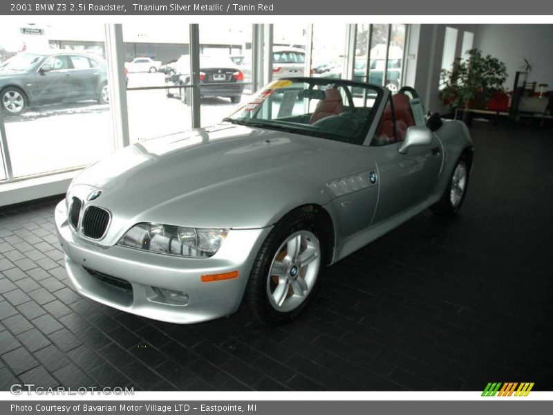 Titanium Silver Metallic / Tanin Red 2001 BMW Z3 2.5i Roadster