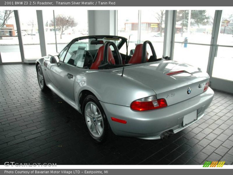 Titanium Silver Metallic / Tanin Red 2001 BMW Z3 2.5i Roadster