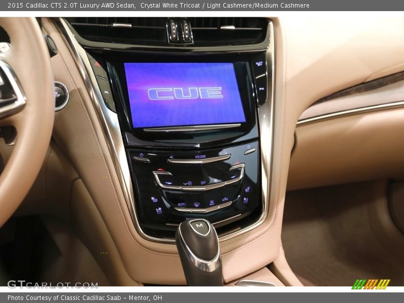 Crystal White Tricoat / Light Cashmere/Medium Cashmere 2015 Cadillac CTS 2.0T Luxury AWD Sedan