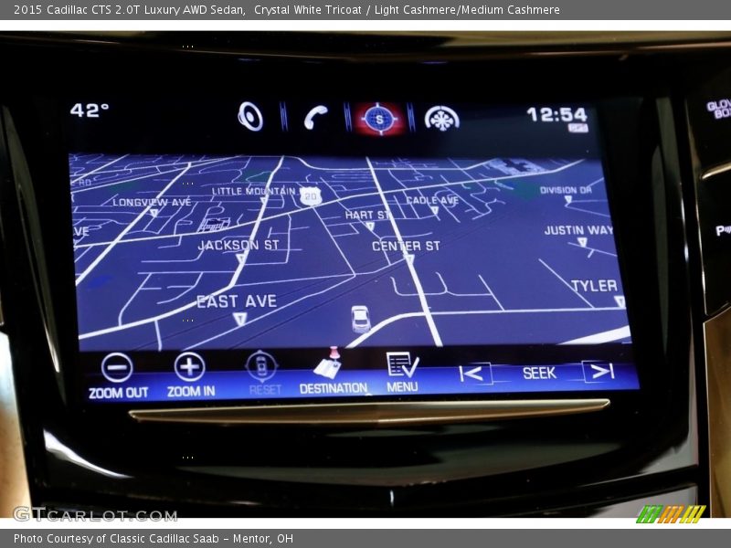 Crystal White Tricoat / Light Cashmere/Medium Cashmere 2015 Cadillac CTS 2.0T Luxury AWD Sedan