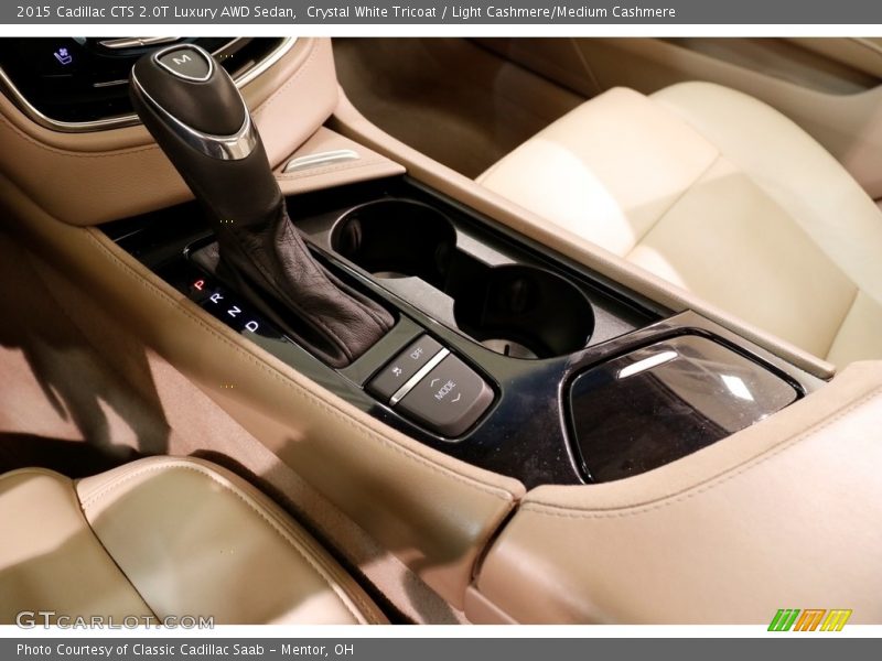 Crystal White Tricoat / Light Cashmere/Medium Cashmere 2015 Cadillac CTS 2.0T Luxury AWD Sedan