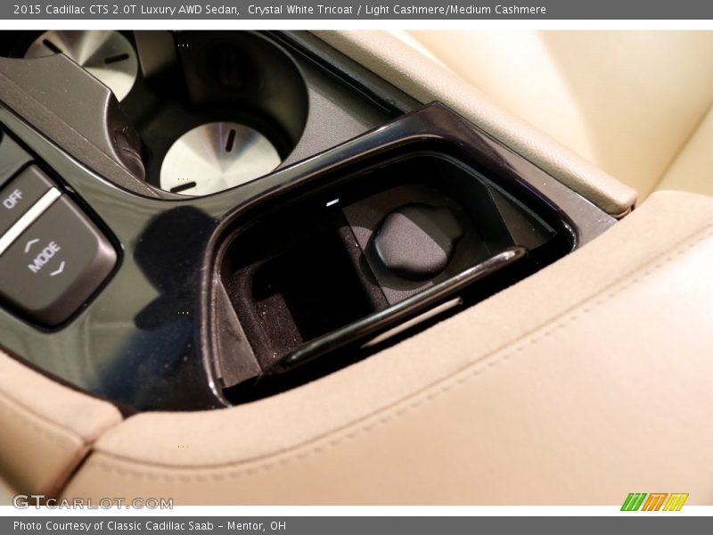 Crystal White Tricoat / Light Cashmere/Medium Cashmere 2015 Cadillac CTS 2.0T Luxury AWD Sedan