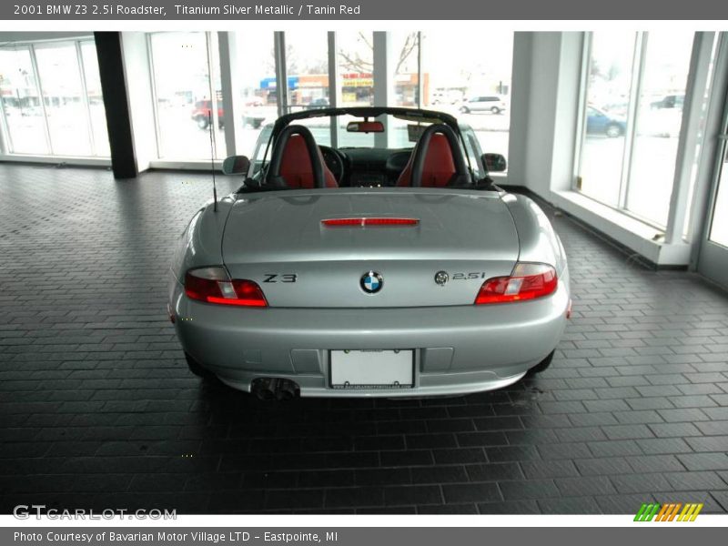 Titanium Silver Metallic / Tanin Red 2001 BMW Z3 2.5i Roadster