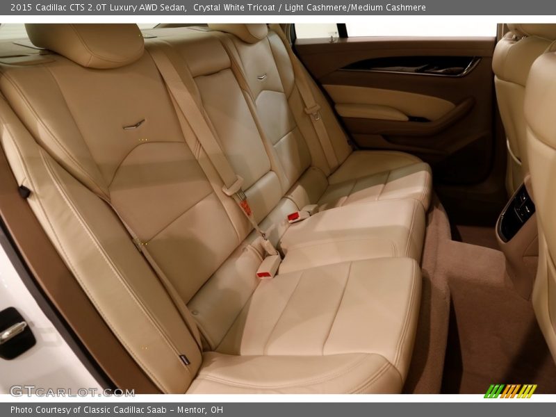 Crystal White Tricoat / Light Cashmere/Medium Cashmere 2015 Cadillac CTS 2.0T Luxury AWD Sedan