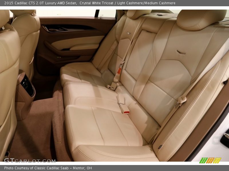 Crystal White Tricoat / Light Cashmere/Medium Cashmere 2015 Cadillac CTS 2.0T Luxury AWD Sedan