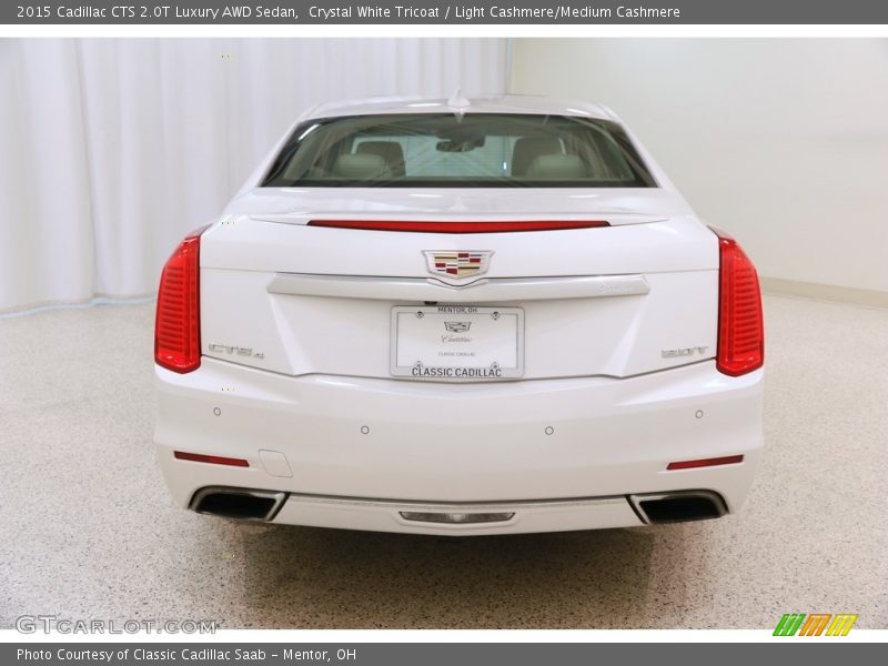 Crystal White Tricoat / Light Cashmere/Medium Cashmere 2015 Cadillac CTS 2.0T Luxury AWD Sedan