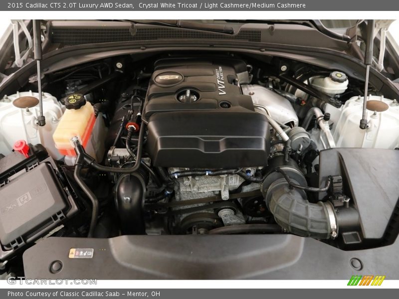 Crystal White Tricoat / Light Cashmere/Medium Cashmere 2015 Cadillac CTS 2.0T Luxury AWD Sedan