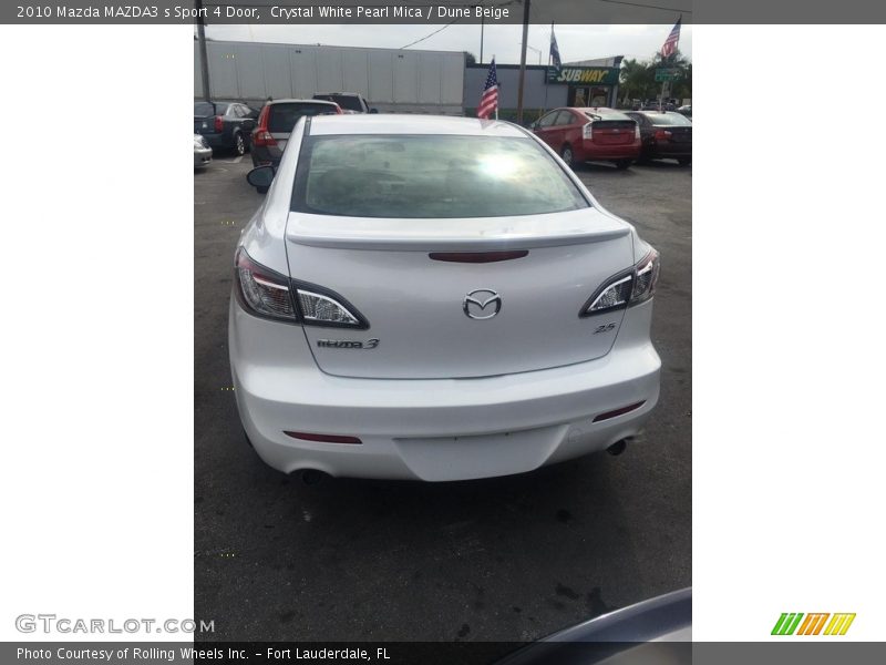 Crystal White Pearl Mica / Dune Beige 2010 Mazda MAZDA3 s Sport 4 Door