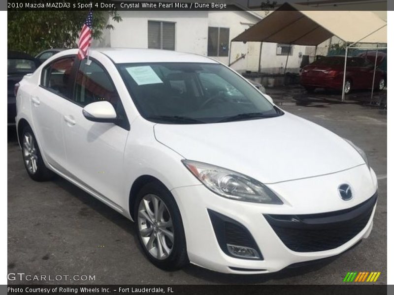 Crystal White Pearl Mica / Dune Beige 2010 Mazda MAZDA3 s Sport 4 Door