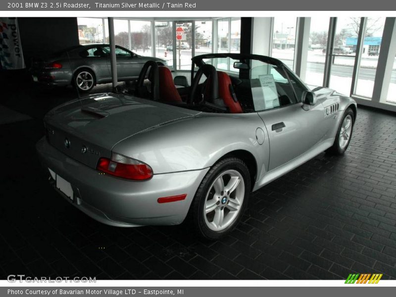Titanium Silver Metallic / Tanin Red 2001 BMW Z3 2.5i Roadster