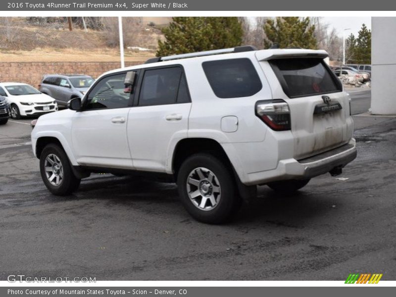 Super White / Black 2016 Toyota 4Runner Trail Premium 4x4