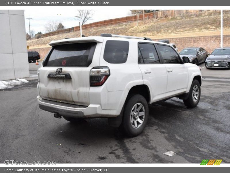 Super White / Black 2016 Toyota 4Runner Trail Premium 4x4