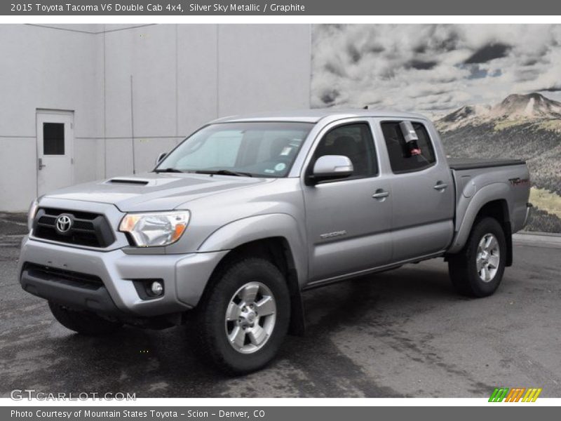 Silver Sky Metallic / Graphite 2015 Toyota Tacoma V6 Double Cab 4x4