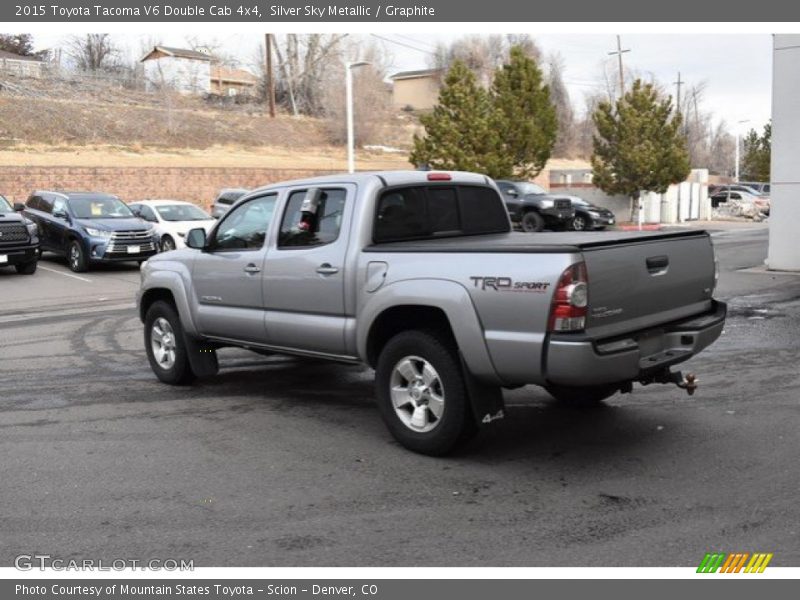 Silver Sky Metallic / Graphite 2015 Toyota Tacoma V6 Double Cab 4x4