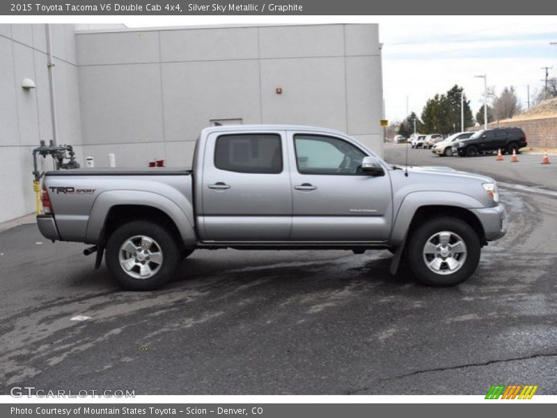 Silver Sky Metallic / Graphite 2015 Toyota Tacoma V6 Double Cab 4x4