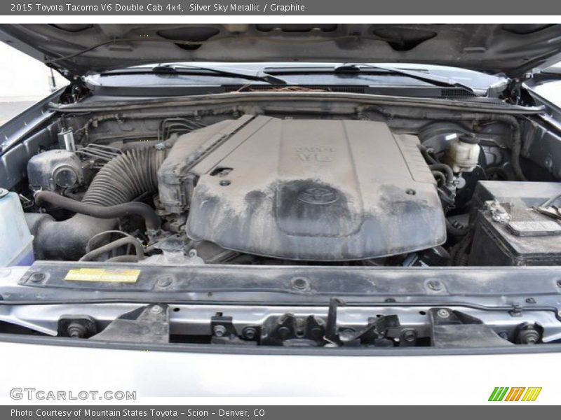 Silver Sky Metallic / Graphite 2015 Toyota Tacoma V6 Double Cab 4x4