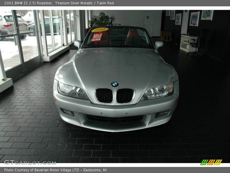 Titanium Silver Metallic / Tanin Red 2001 BMW Z3 2.5i Roadster