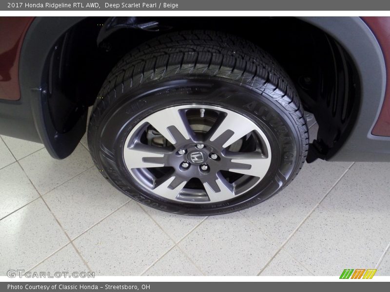Deep Scarlet Pearl / Beige 2017 Honda Ridgeline RTL AWD