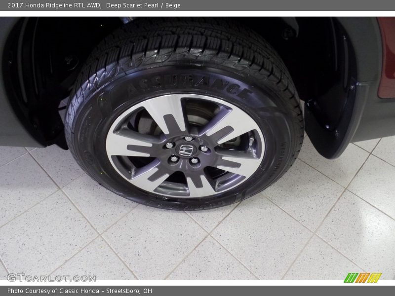 Deep Scarlet Pearl / Beige 2017 Honda Ridgeline RTL AWD