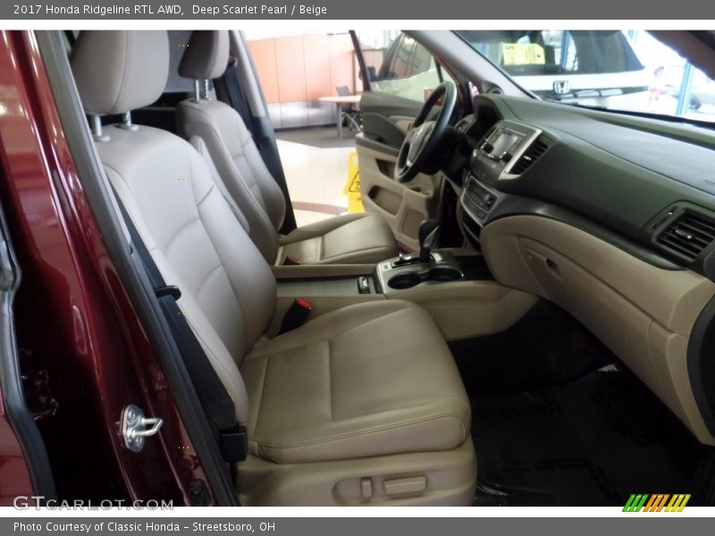 Deep Scarlet Pearl / Beige 2017 Honda Ridgeline RTL AWD