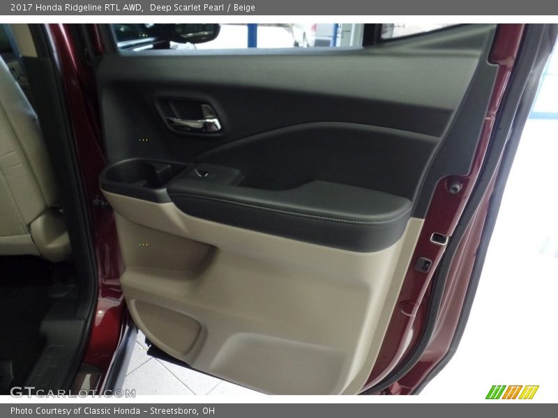 Deep Scarlet Pearl / Beige 2017 Honda Ridgeline RTL AWD