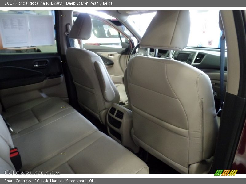 Deep Scarlet Pearl / Beige 2017 Honda Ridgeline RTL AWD