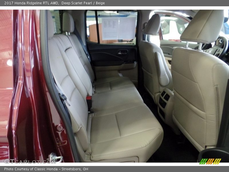 Deep Scarlet Pearl / Beige 2017 Honda Ridgeline RTL AWD