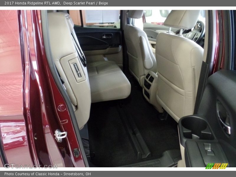 Deep Scarlet Pearl / Beige 2017 Honda Ridgeline RTL AWD