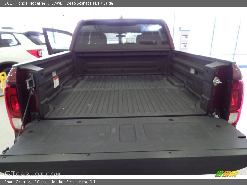 Deep Scarlet Pearl / Beige 2017 Honda Ridgeline RTL AWD