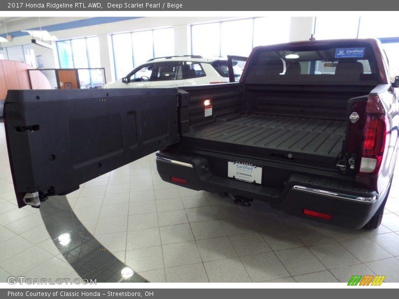 Deep Scarlet Pearl / Beige 2017 Honda Ridgeline RTL AWD