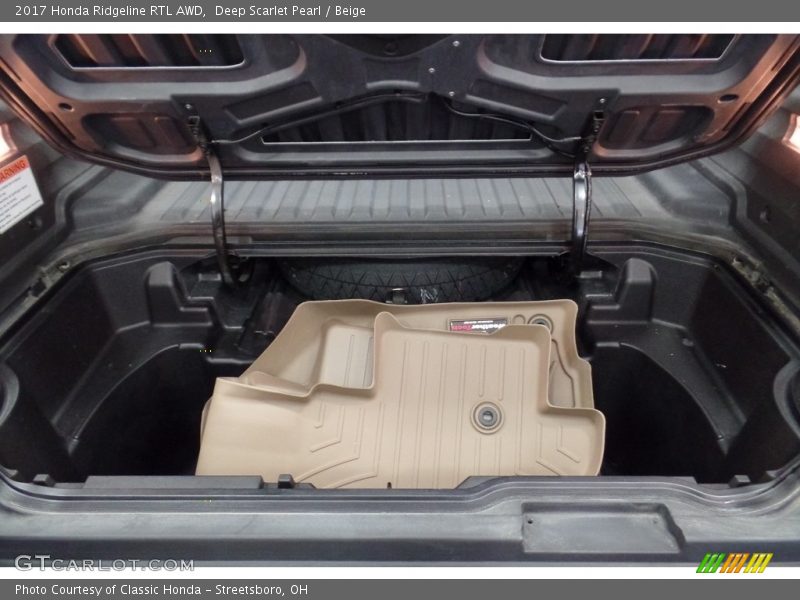 Deep Scarlet Pearl / Beige 2017 Honda Ridgeline RTL AWD