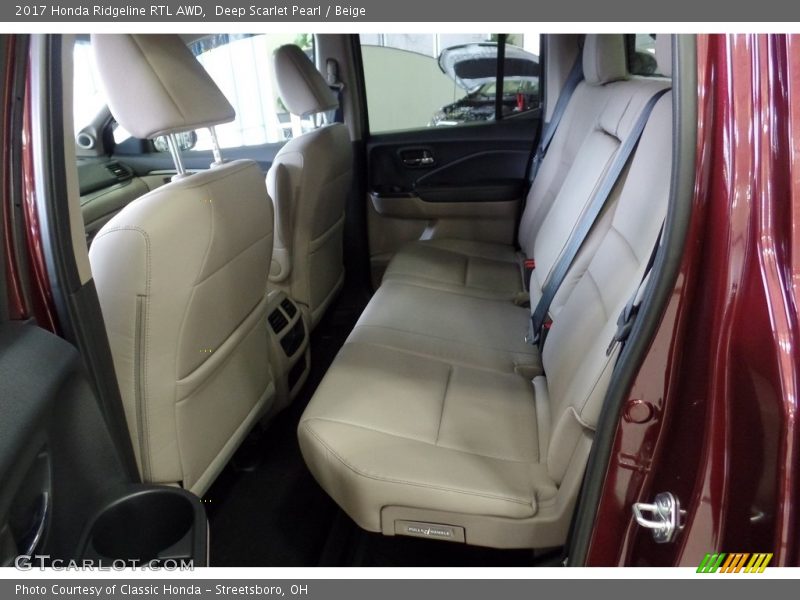 Deep Scarlet Pearl / Beige 2017 Honda Ridgeline RTL AWD