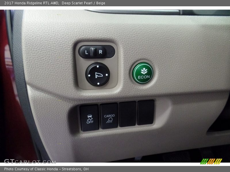 Deep Scarlet Pearl / Beige 2017 Honda Ridgeline RTL AWD