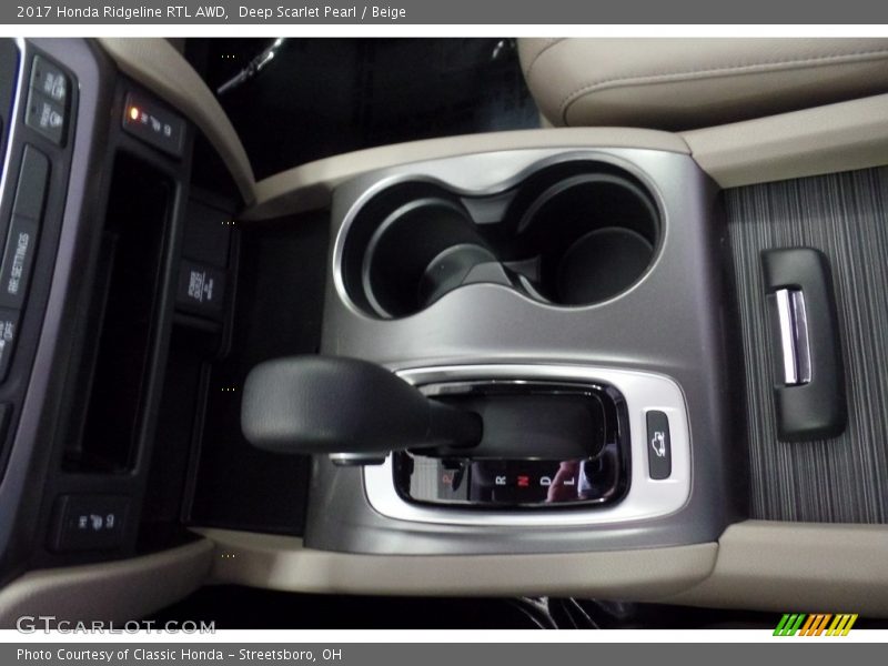 Deep Scarlet Pearl / Beige 2017 Honda Ridgeline RTL AWD
