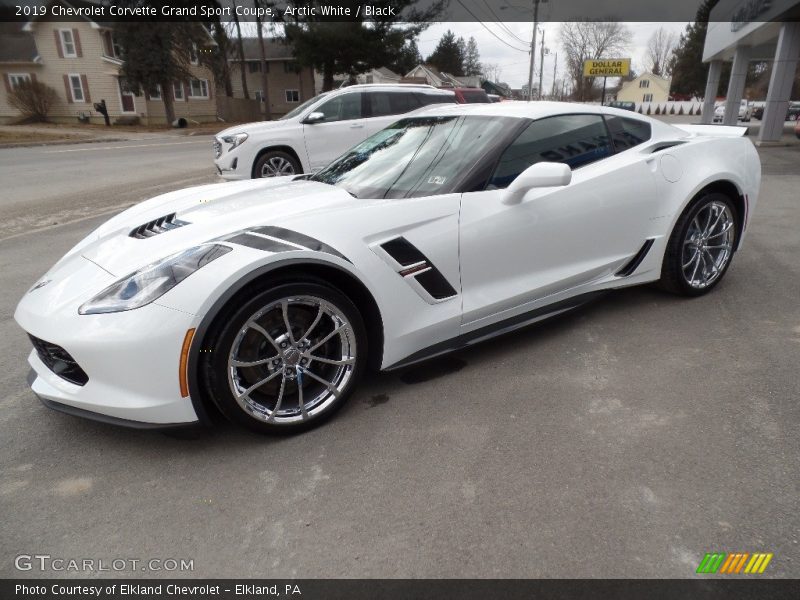 Arctic White / Black 2019 Chevrolet Corvette Grand Sport Coupe