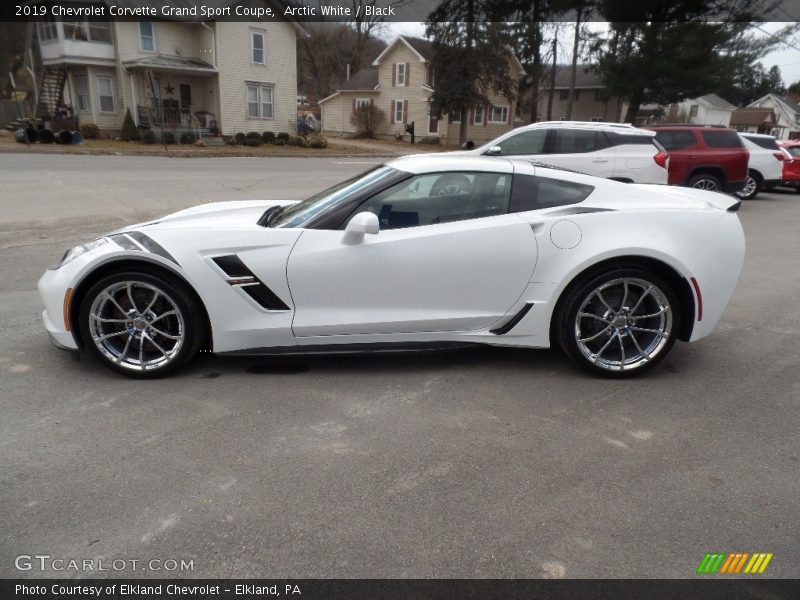Arctic White / Black 2019 Chevrolet Corvette Grand Sport Coupe