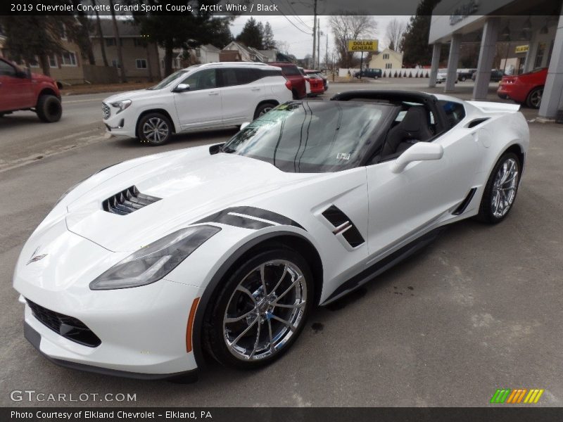 Arctic White / Black 2019 Chevrolet Corvette Grand Sport Coupe