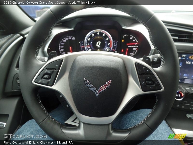 Arctic White / Black 2019 Chevrolet Corvette Grand Sport Coupe