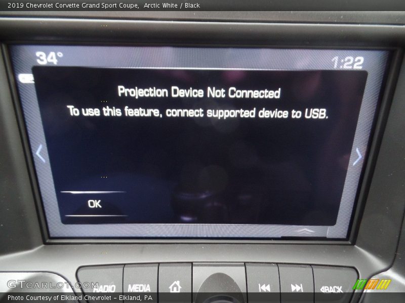 Arctic White / Black 2019 Chevrolet Corvette Grand Sport Coupe
