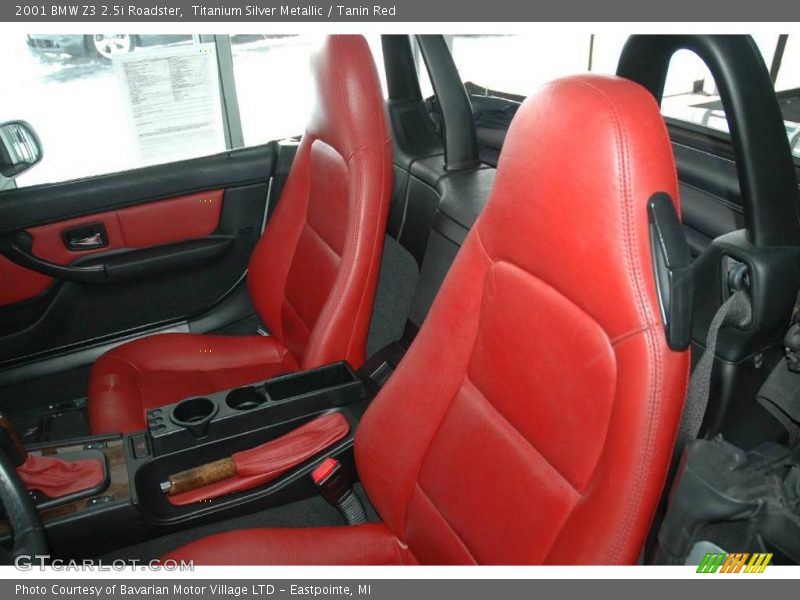 Titanium Silver Metallic / Tanin Red 2001 BMW Z3 2.5i Roadster